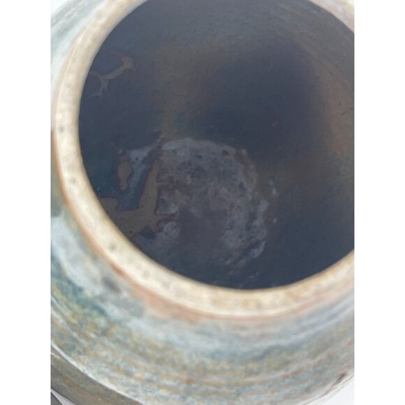 Art Pottery Stoneware TEAPOT Handmade Studio Signed AMR Vintage Brown GLAZE - Picture 5 of 11